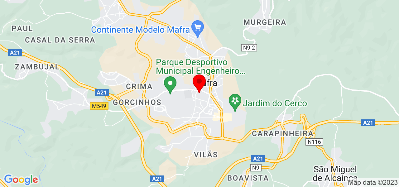 Patr&iacute;cia Nunes - NoVirtu@l - Lisboa - Mafra - Mapa