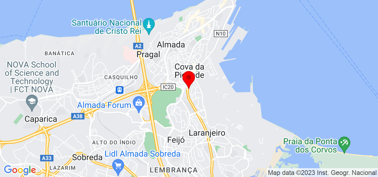 L&iacute;lian Brasil - Setúbal - Almada - Mapa