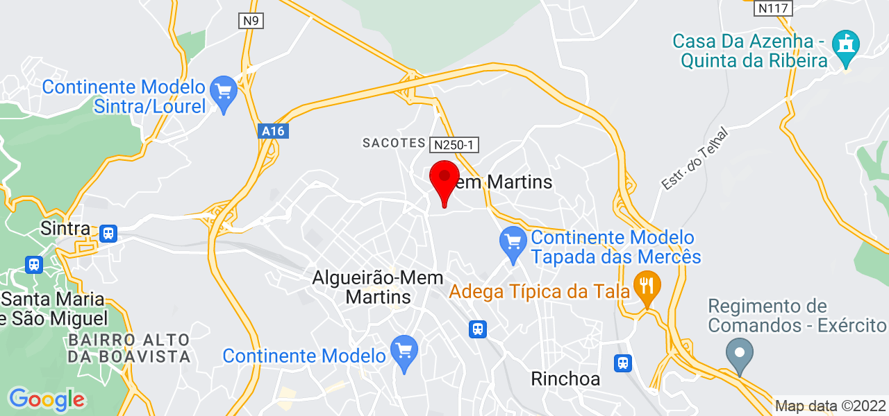 Francisco Oliveira - Lisboa - Sintra - Mapa