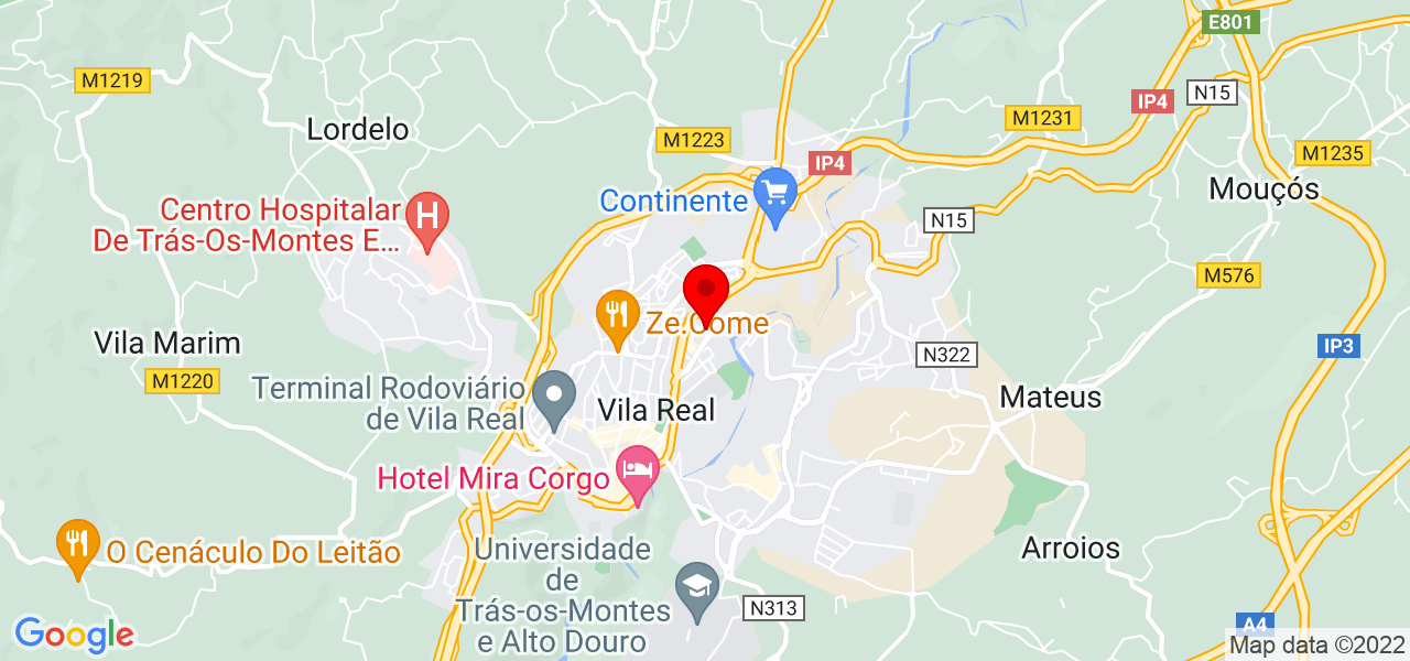 Fernando Pereira - Vila Real - Vila Real - Mapa