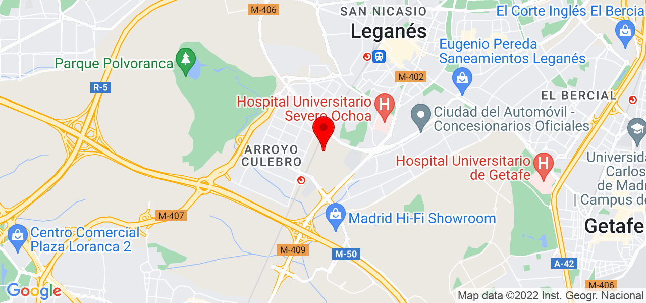 Carpinteria Gredos - Comunidad de Madrid - Leganés - Mapa