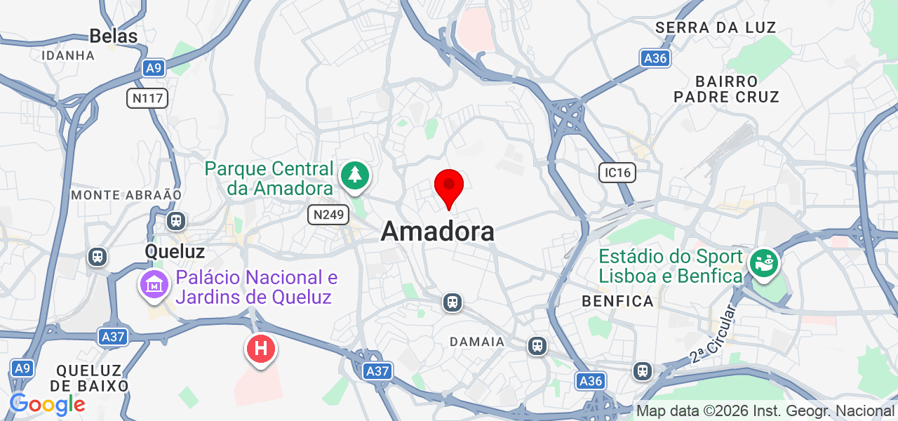 Mudanças transparente&remodelação - Lisboa - Amadora - Mapa