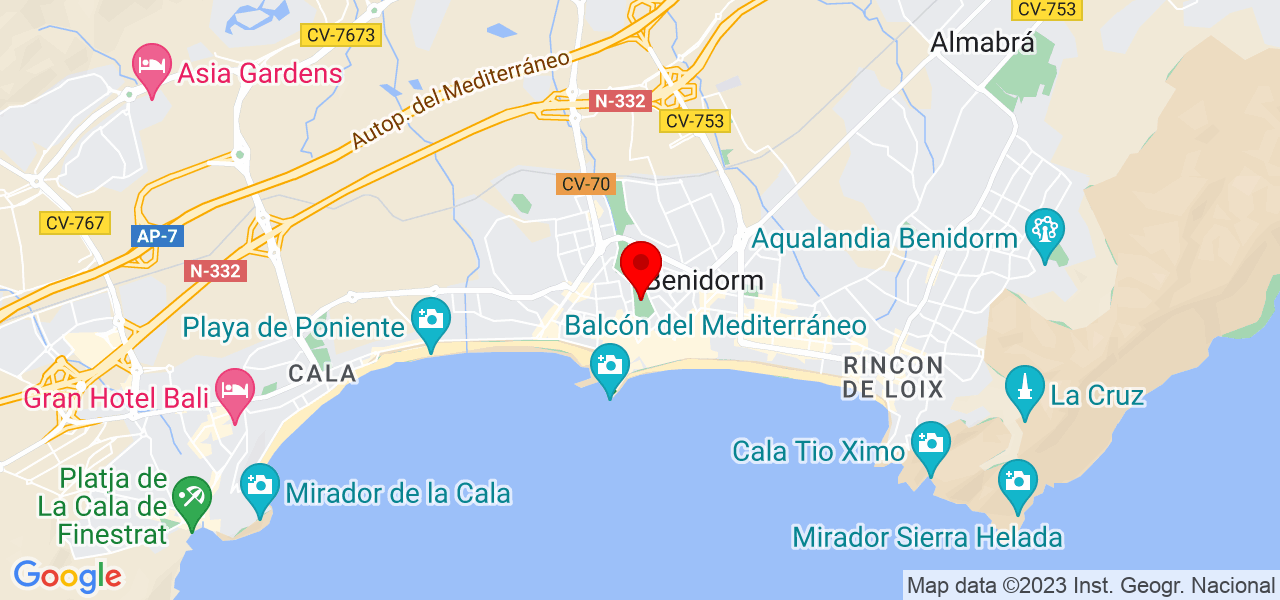 Clara Luvini - Comunidad Valenciana - Benidorm - Mapa