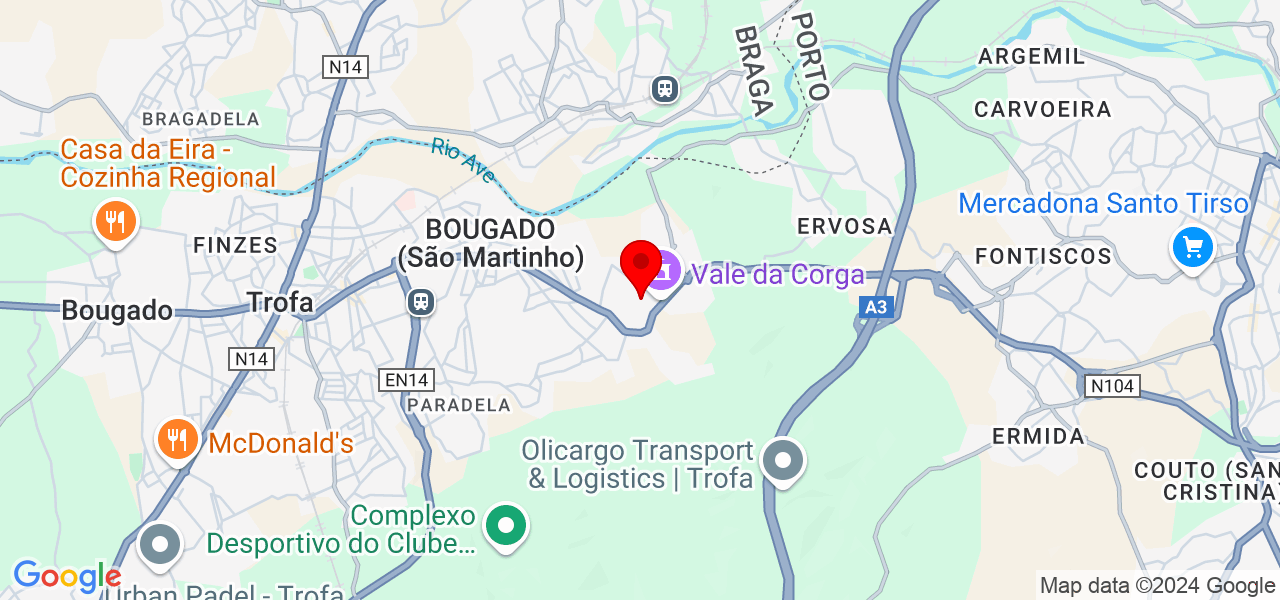 C&aacute;tia - Porto - Trofa - Map