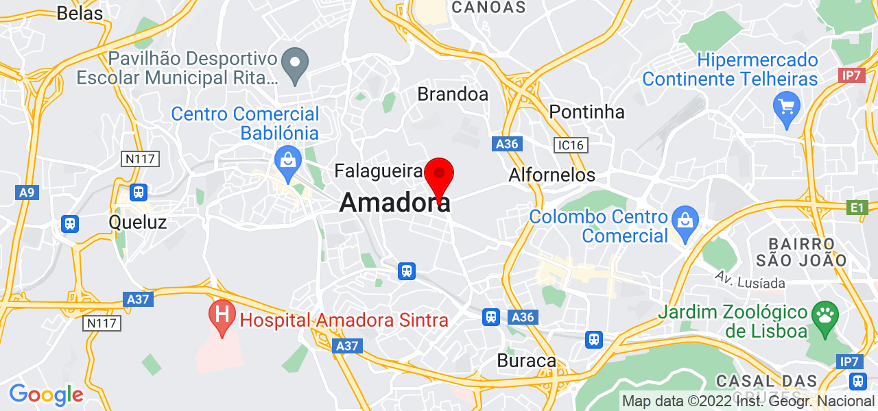 S&oacute; Pinturas - Lisboa - Amadora - Mapa