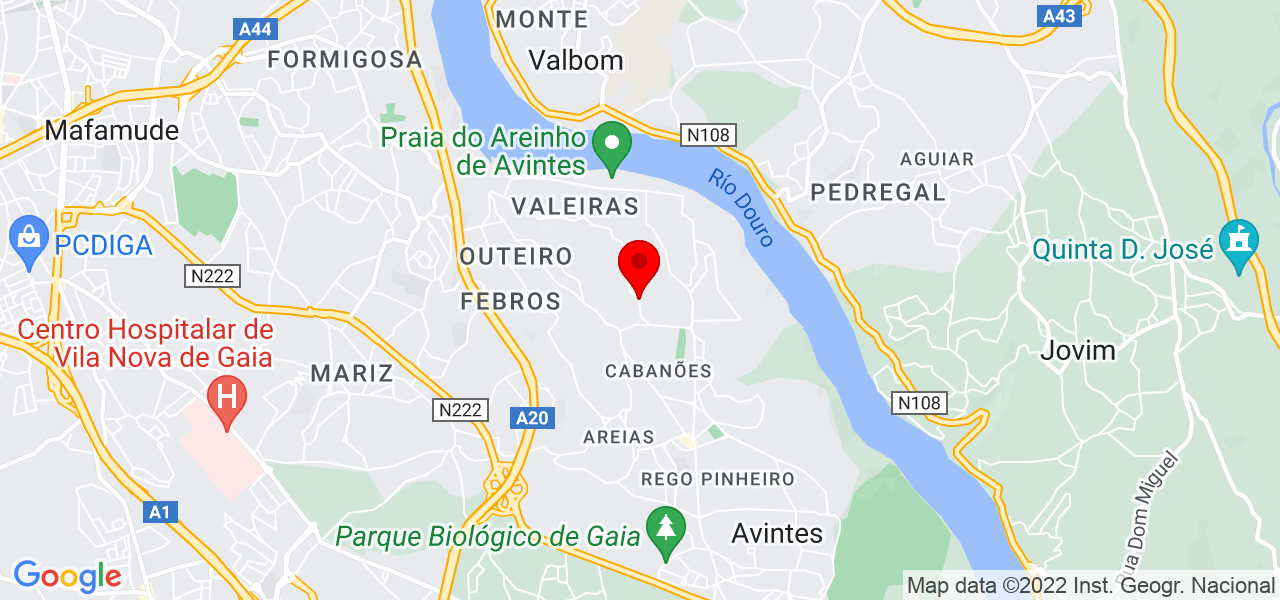 Augusta - Porto - Vila Nova de Gaia - Mapa