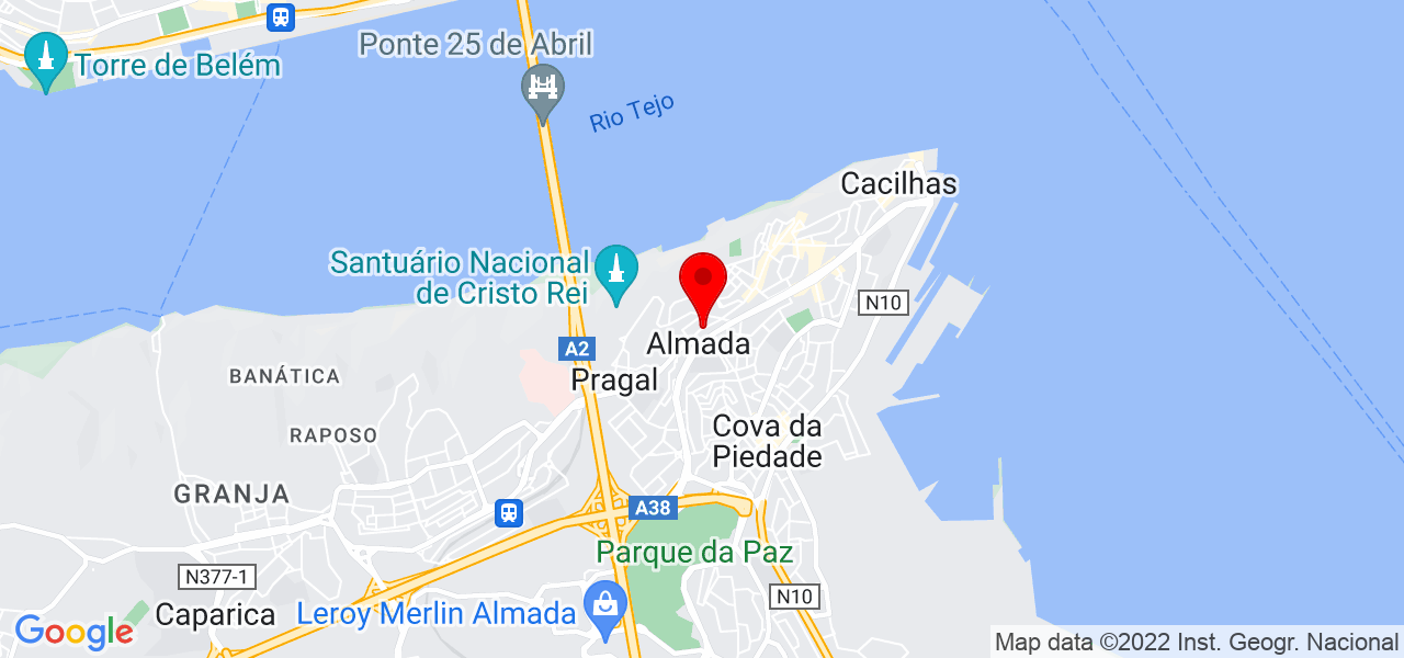 Claudete Souza - Setúbal - Almada - Mapa
