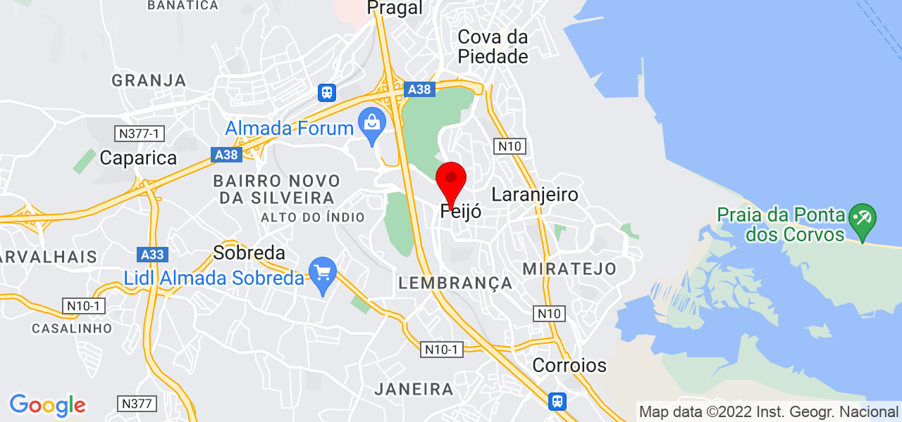 Reparação de frigoríficos - Setúbal - Almada - Map