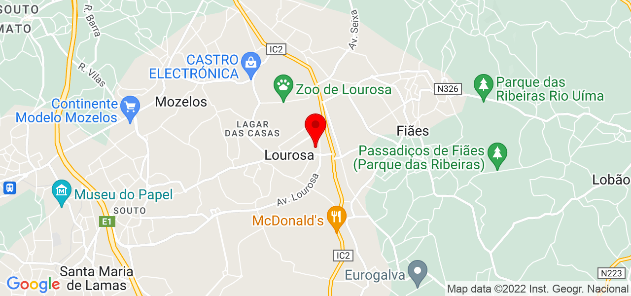 Adriana - Aveiro - Santa Maria da Feira - Map