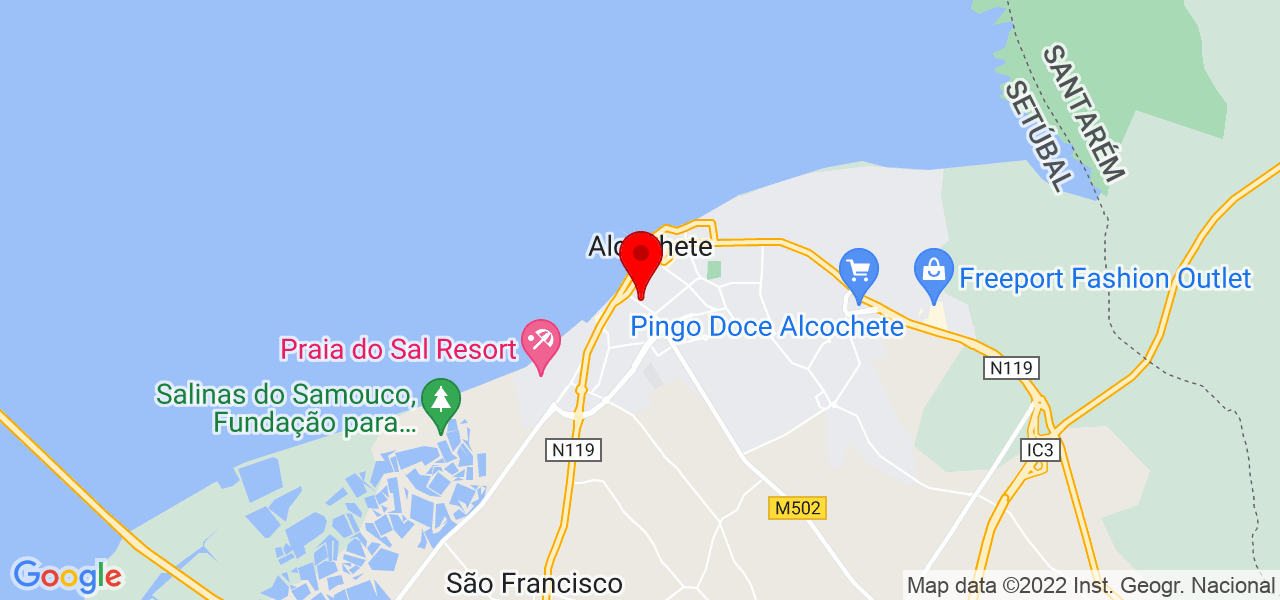 Alexandra Gomes - Setúbal - Alcochete - Mapa