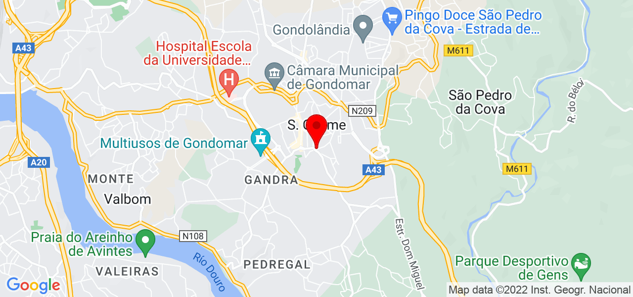 PONTOALL EST&Uacute;DIO - Porto - Gondomar - Mapa