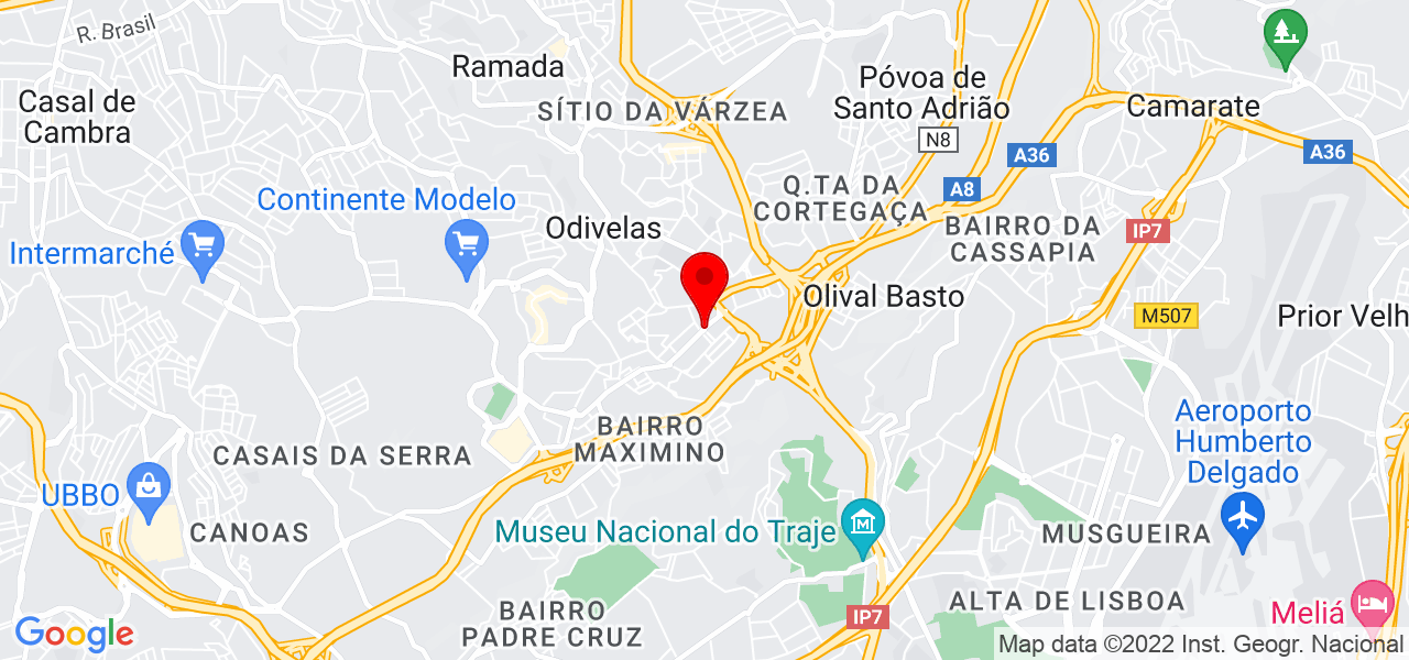 C&eacute;lia Duarte - Lisboa - Odivelas - Mapa