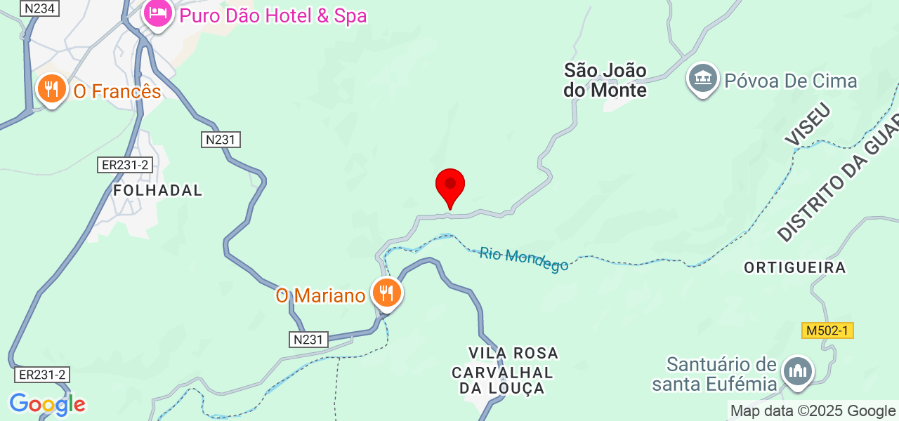 Correia - Viseu - Nelas - Map