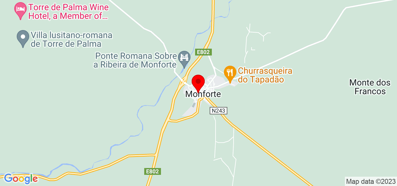 Susana Caldeira - Portalegre - Monforte - Mapa