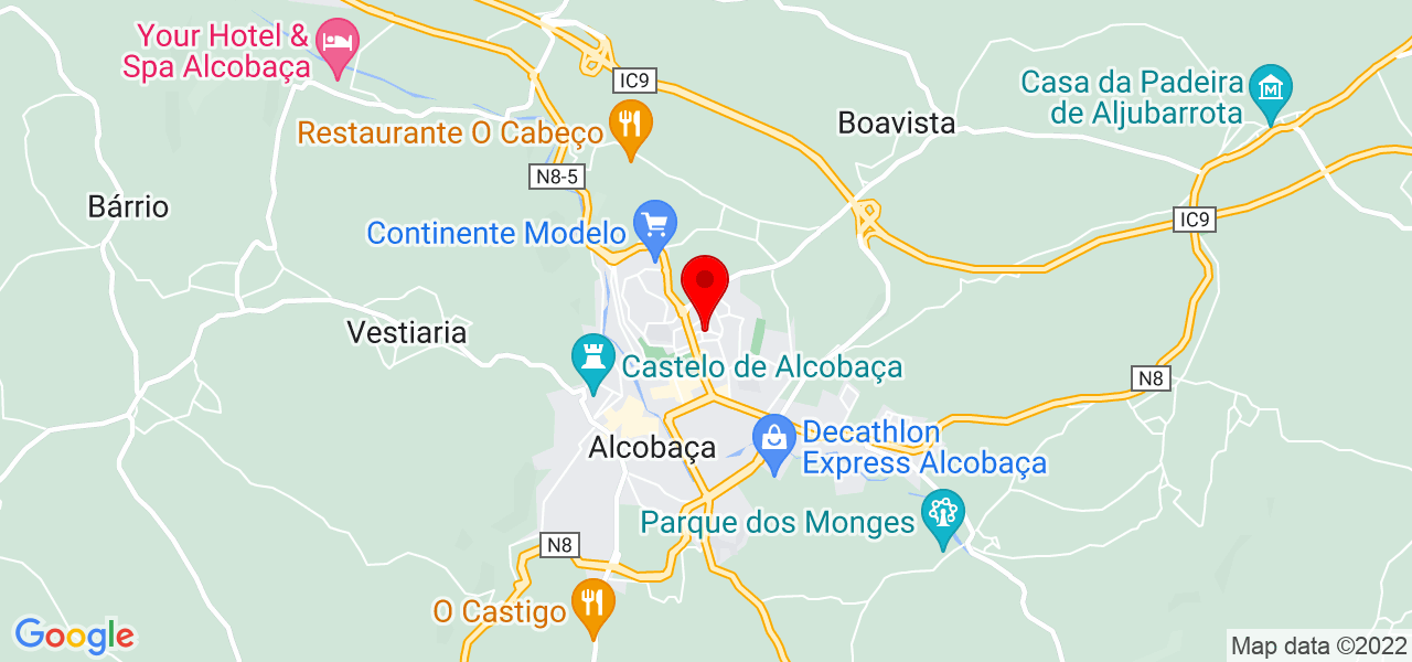 Maria Nunes - Leiria - Alcobaça - Mapa