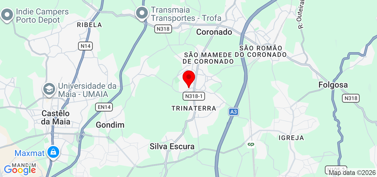 Espaço 89 - Porto - Trofa - Karte