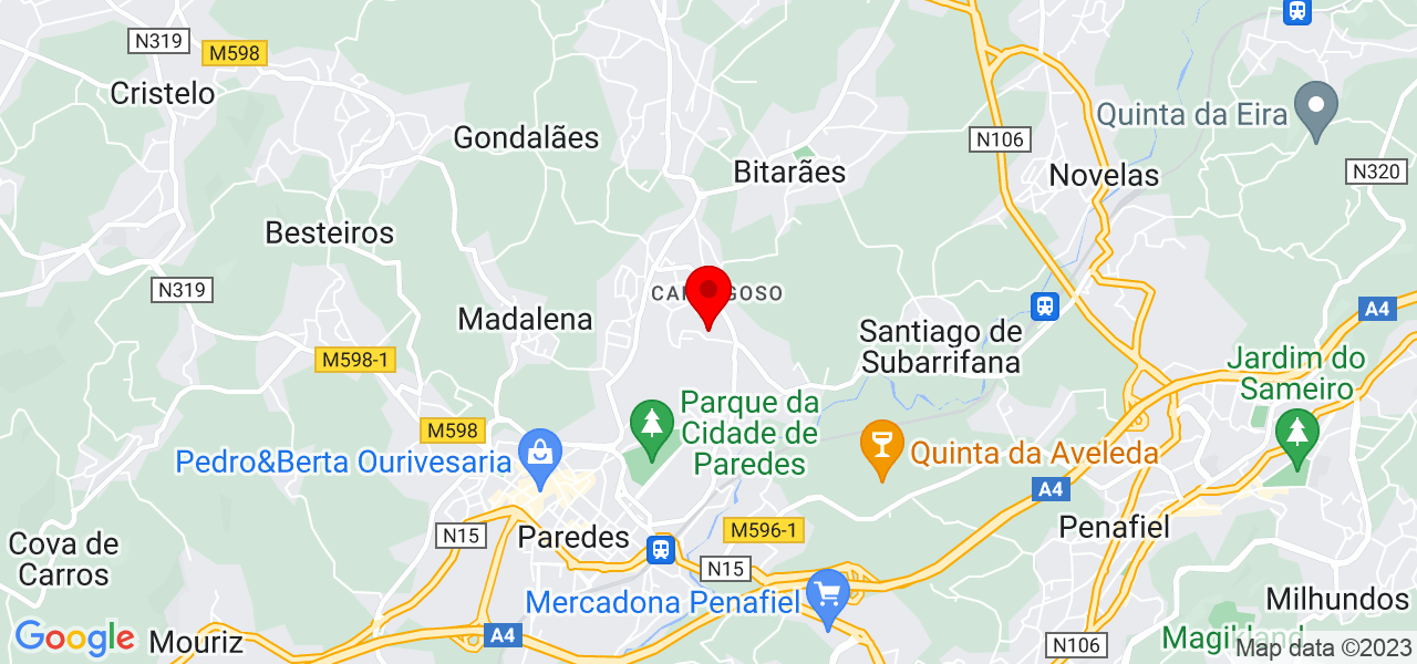 Jemima Lombo Pedro - Porto - Paredes - Mapa