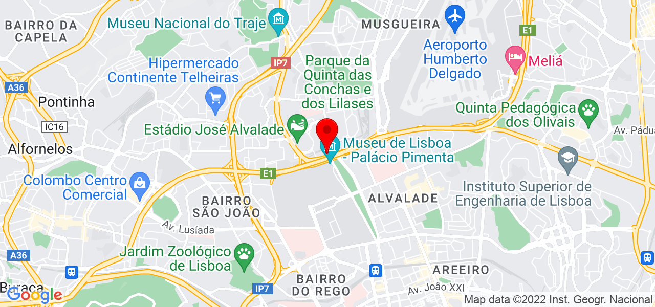 Espaço de Eventos e Formações — Campo Grande, Lisboa - Lisboa - Lisboa - Map