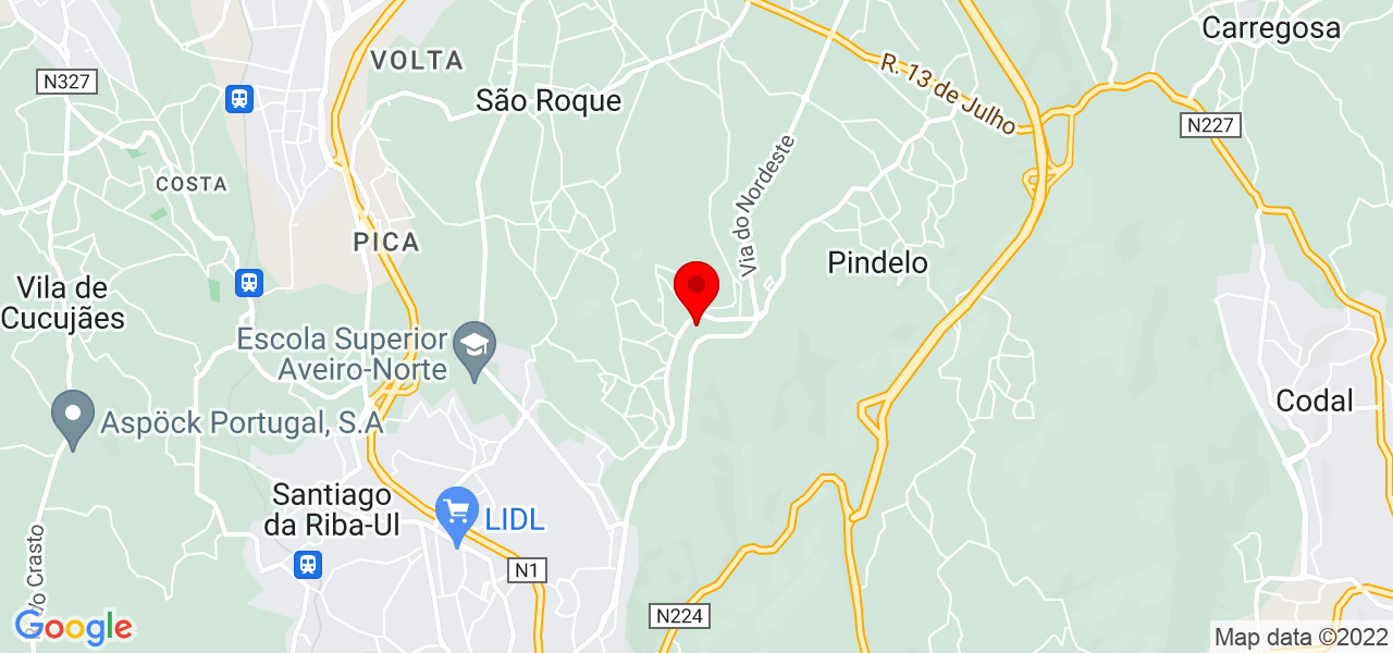 Andreia - Aveiro - Oliveira de Azeméis - Mapa