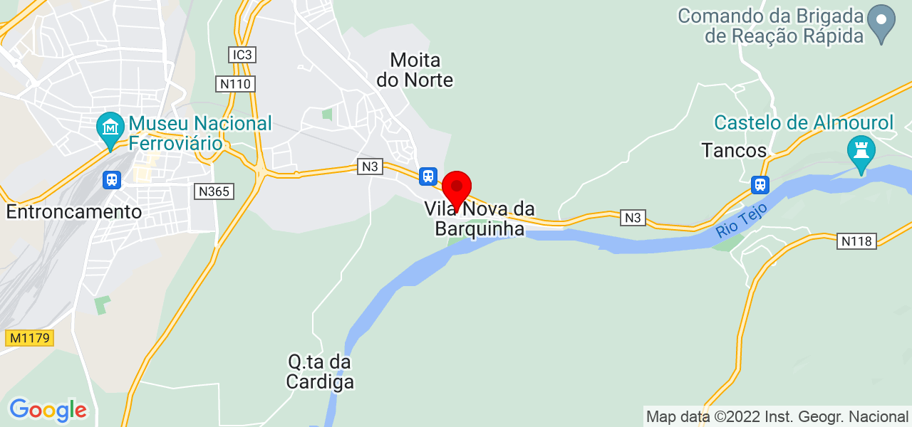 Djamila - Santarém - Vila Nova da Barquinha - Mapa