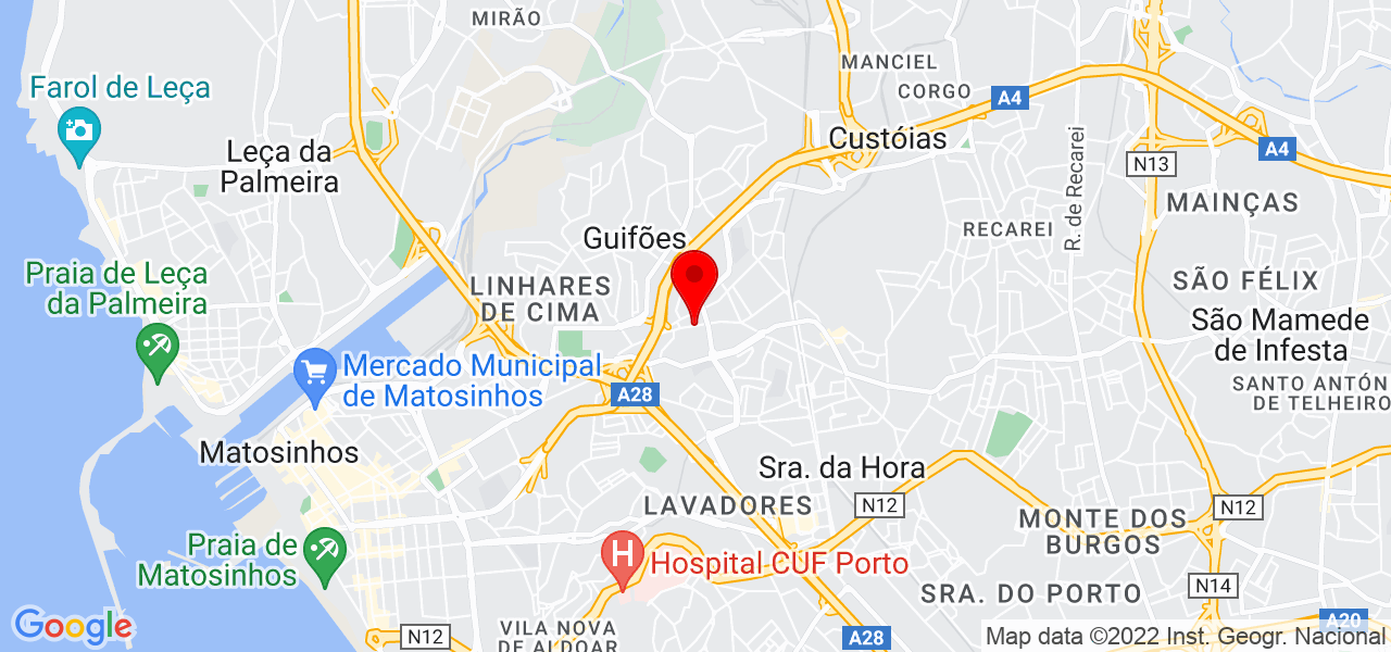Josane Lopes Limeira - Porto - Matosinhos - Mapa