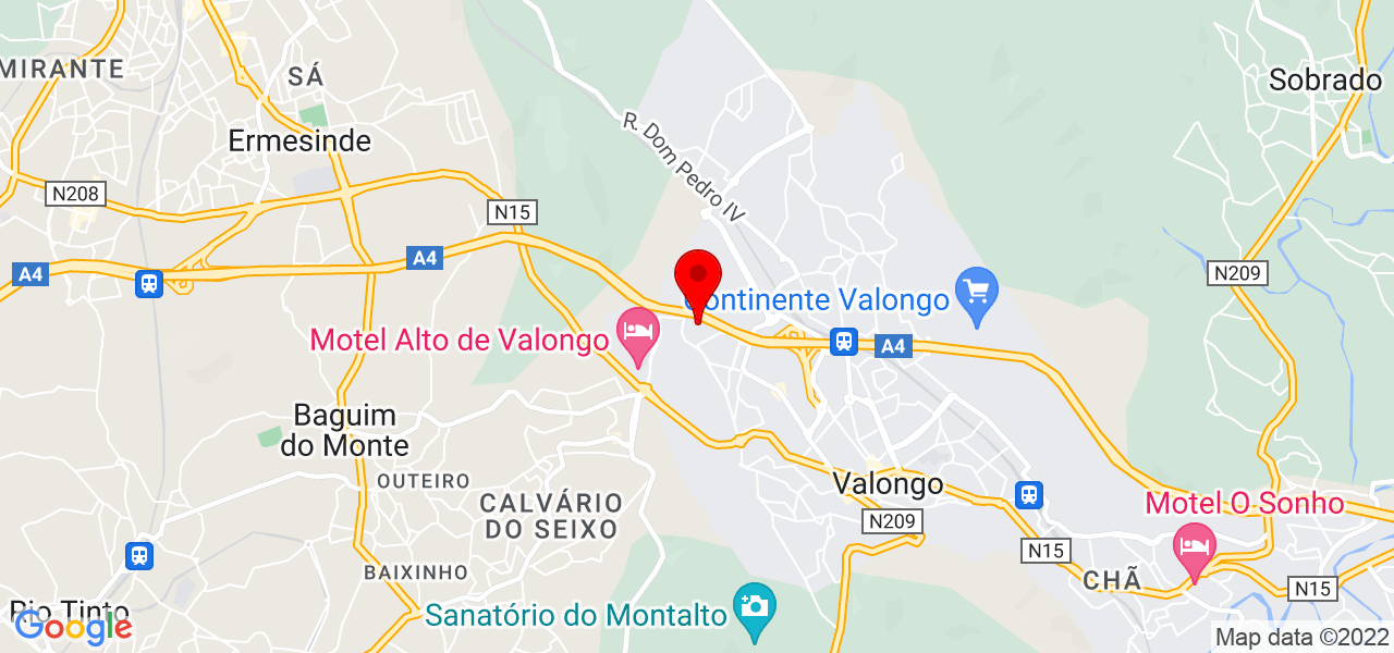 Fisioterapeuta Susana Mateus - Porto - Valongo - Mapa