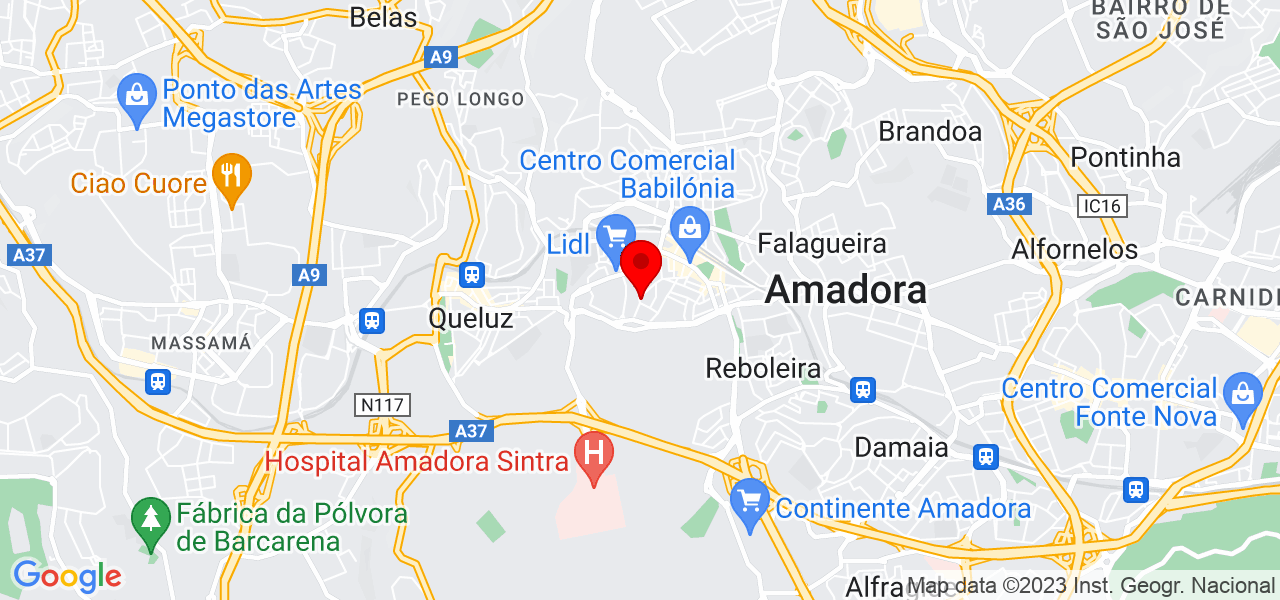 SV tranportes e servi&ccedil;os - Lisboa - Amadora - Mapa
