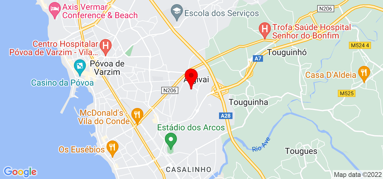 Francisco Moreira - Porto - Póvoa de Varzim - Mapa