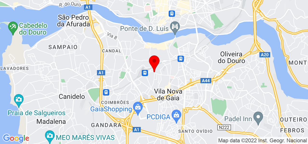 Aryel Guimar&atilde;es - Porto - Vila Nova de Gaia - Mapa
