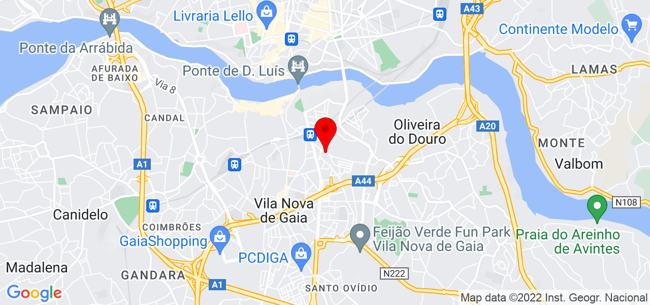 Ligia Montoro | Psic&oacute;loga Cl&iacute;nica - Porto - Vila Nova de Gaia - Mapa