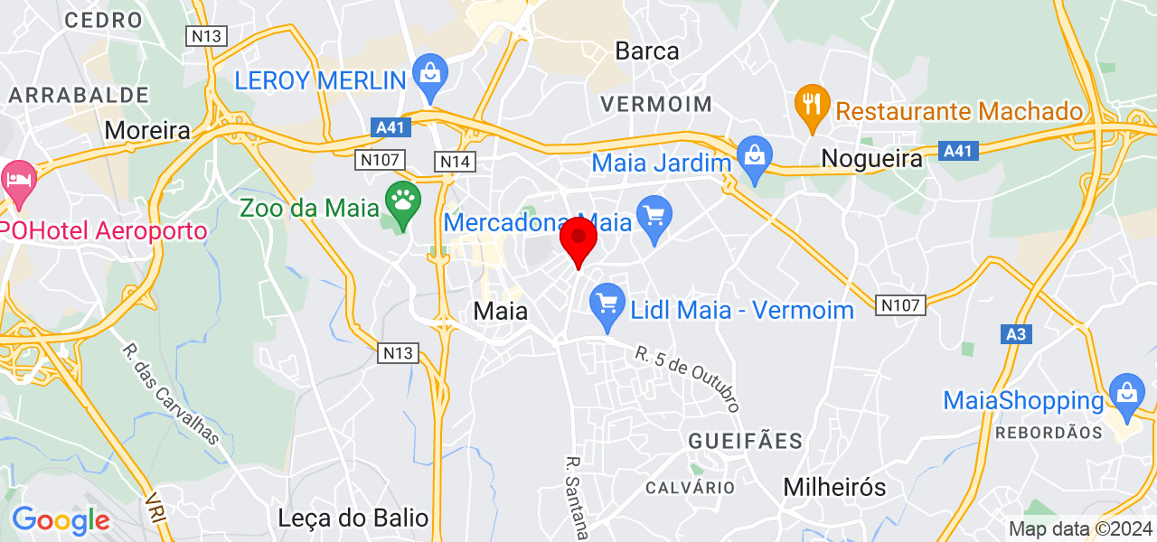 Bruno Teles - Porto - Maia - Mapa