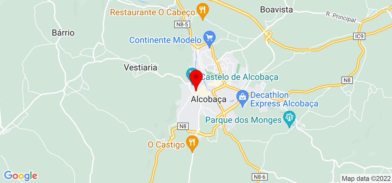 Janine Oliveira - Leiria - Alcobaça - Mapa