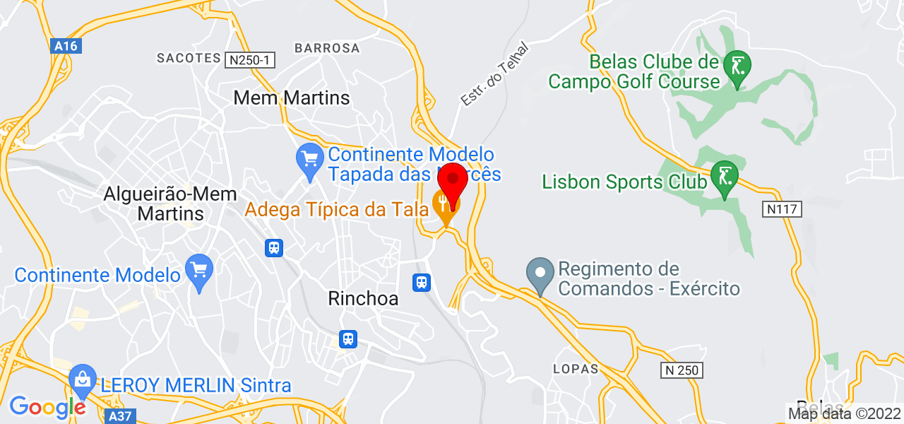 Diana Ferreira - Lisboa - Sintra - Mapa
