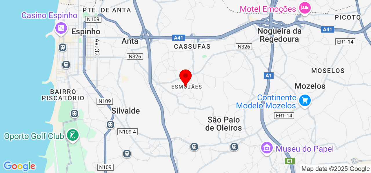Rosa Moreira - Aveiro - Espinho - Map