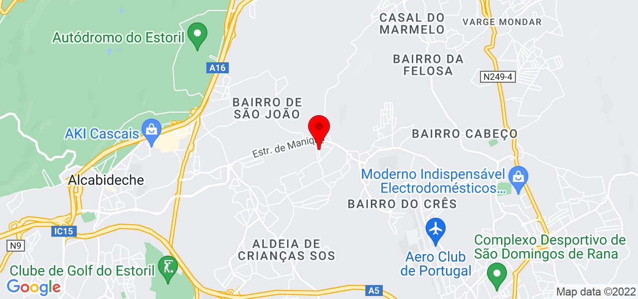 Patinhas do Of&iacute;cio - Lisboa - Cascais - Mapa