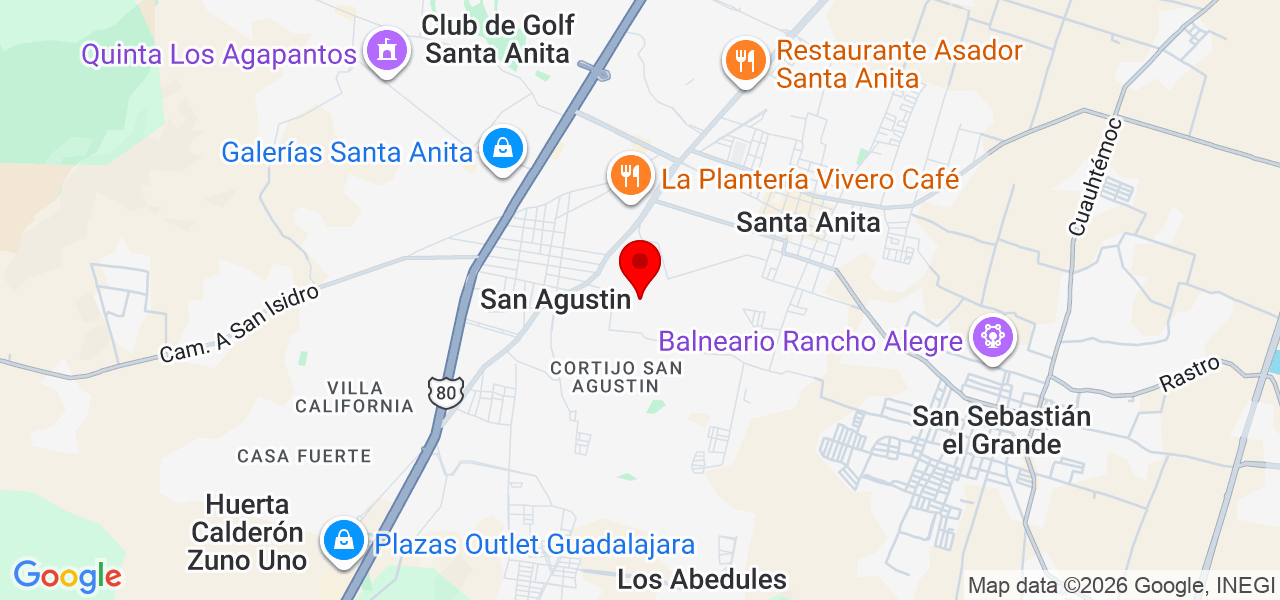 Casa Diana Eventos - Jalisco - Tlajomulco de Zúñiga - Map