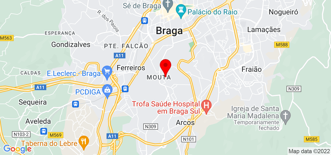 Pladur - Braga - Braga - Mapa