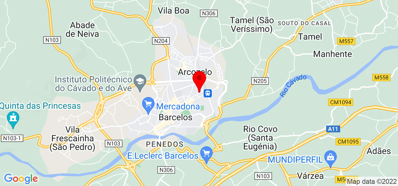 Dora Cristina Santinho Camacho Vaz de Figueiredo - Braga - Barcelos - Mapa