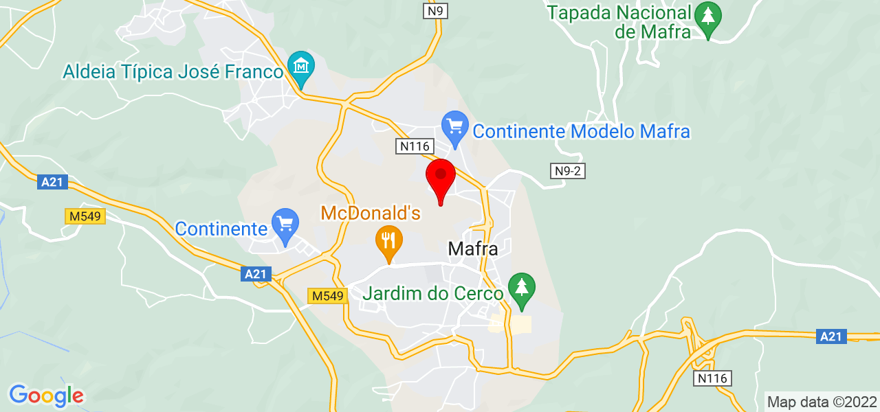 Ant&oacute;nio Magalh&atilde;es - Lisboa - Mafra - Mapa