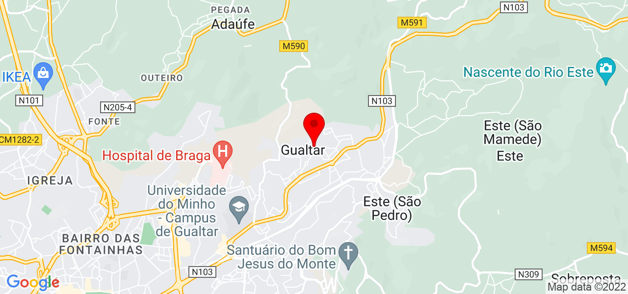 Gabriel Almeida - Braga - Braga - Mapa