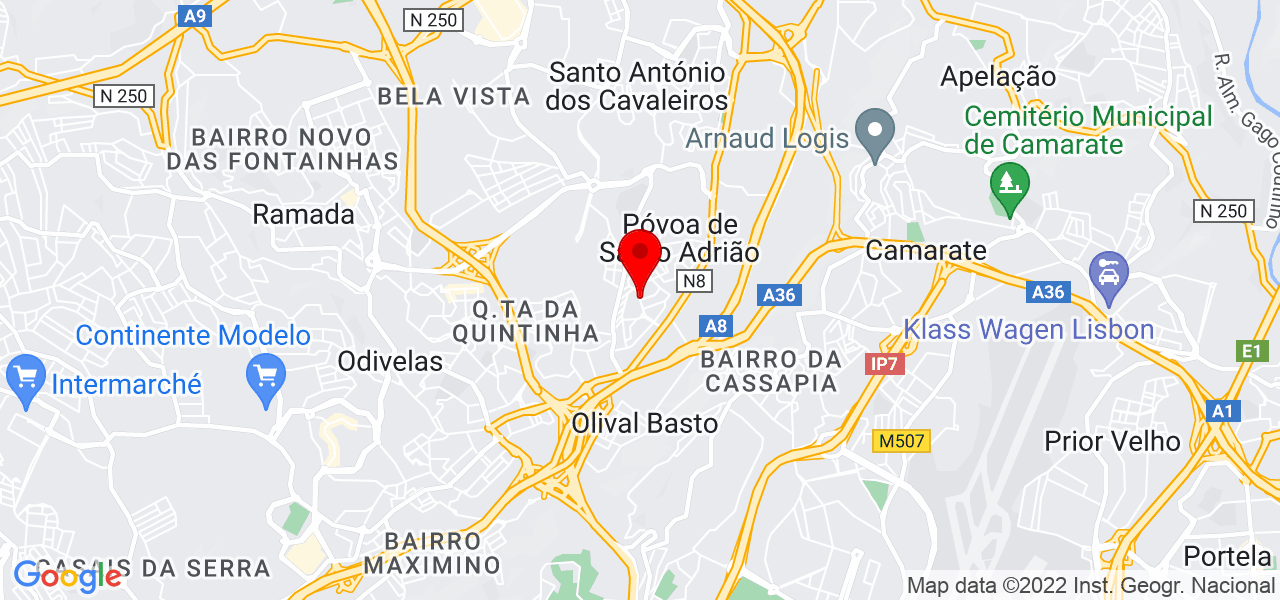 clara SIM&Otilde;ES - Lisboa - Odivelas - Mapa