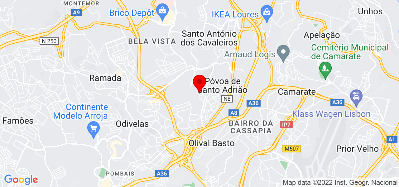 Alcides - Lisboa - Odivelas - Mapa