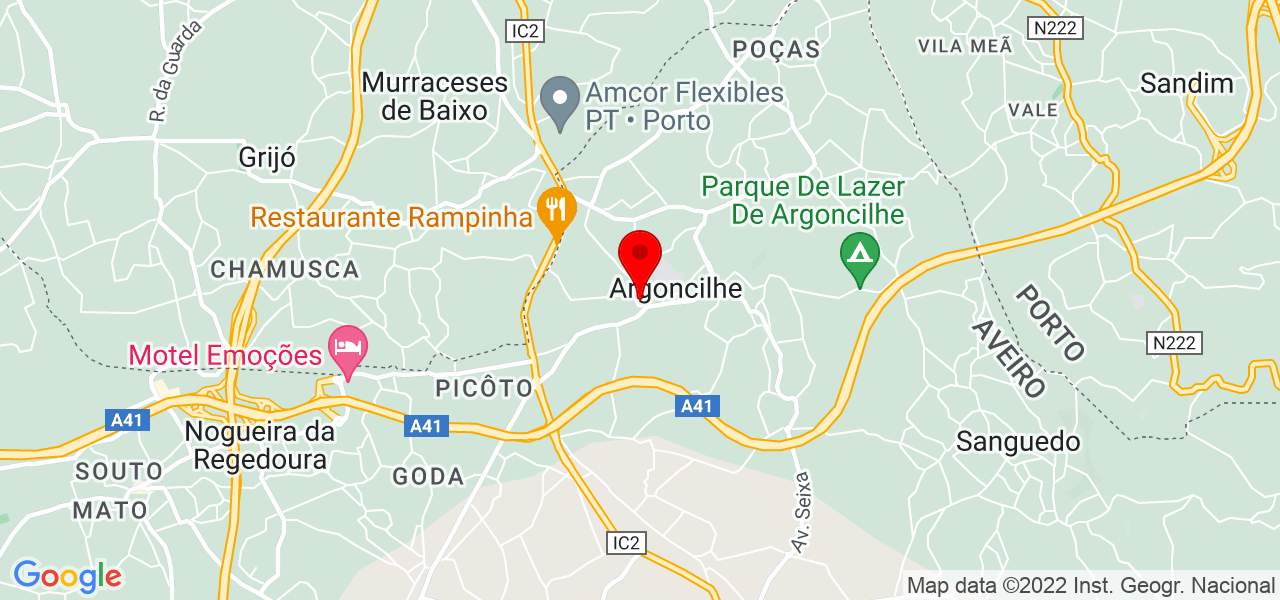 Farias - Aveiro - Santa Maria da Feira - Mapa