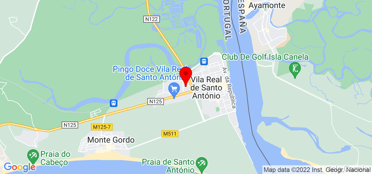 Clínica Pombalina - Faro - Vila Real de Santo António - Mapa