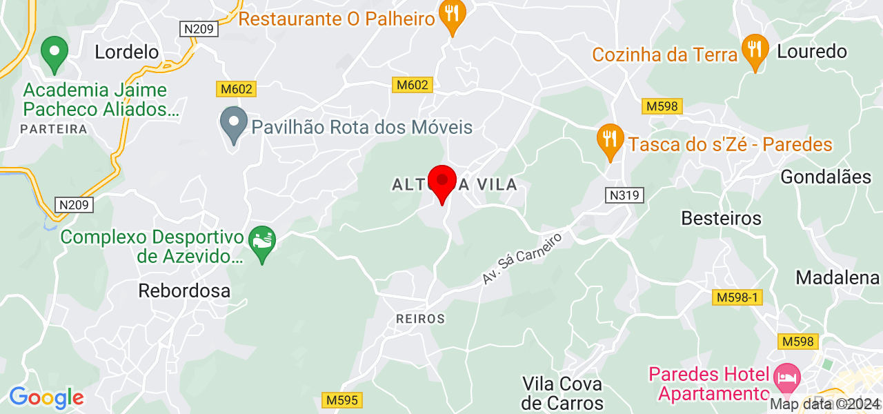 Limplar - Porto - Paredes - Map