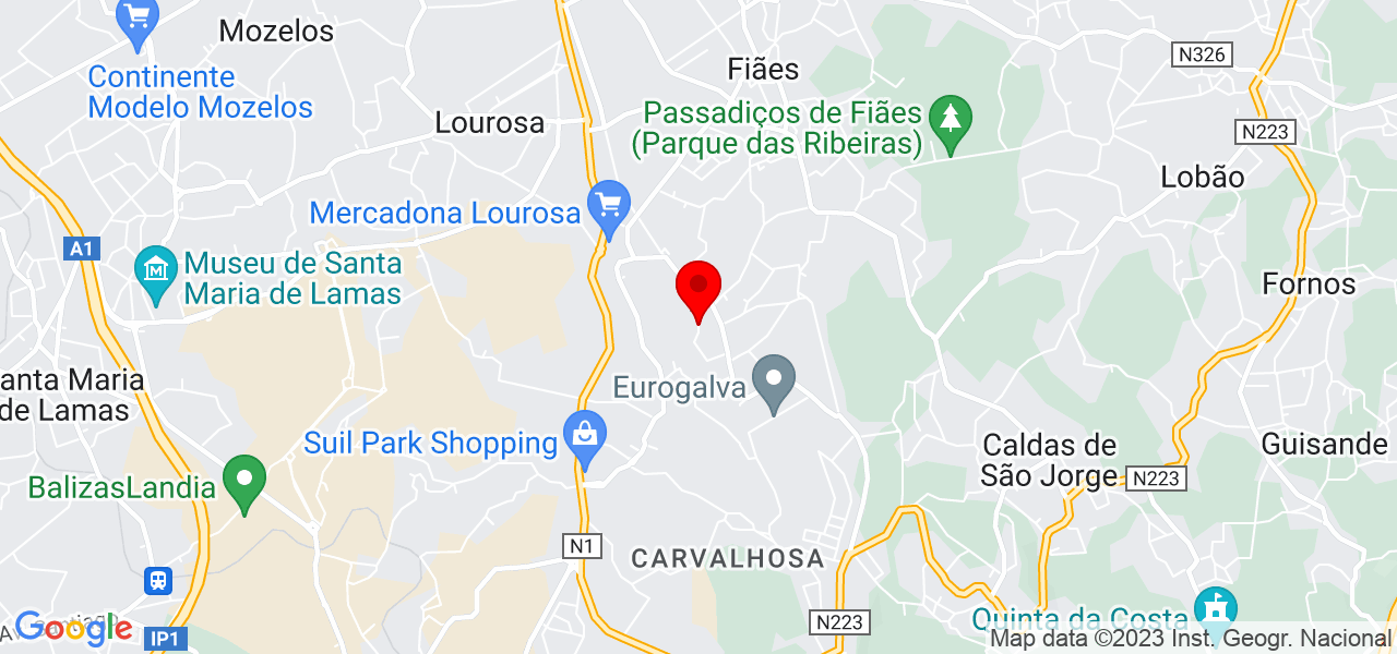 M&aacute;rcia - Aveiro - Santa Maria da Feira - Mapa