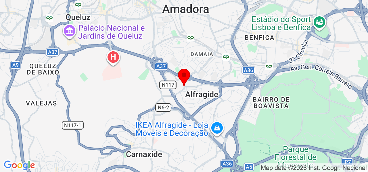 Petra Oliveira - Lisboa - Amadora - Mapa