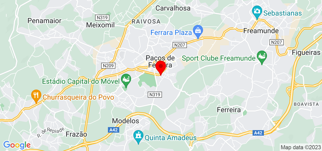 Teresa Sousa - Porto - Paços de Ferreira - Mapa