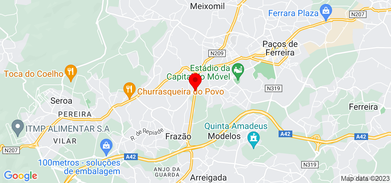 Nat&aacute;lia Brand&atilde;o - Porto - Paços de Ferreira - Mapa