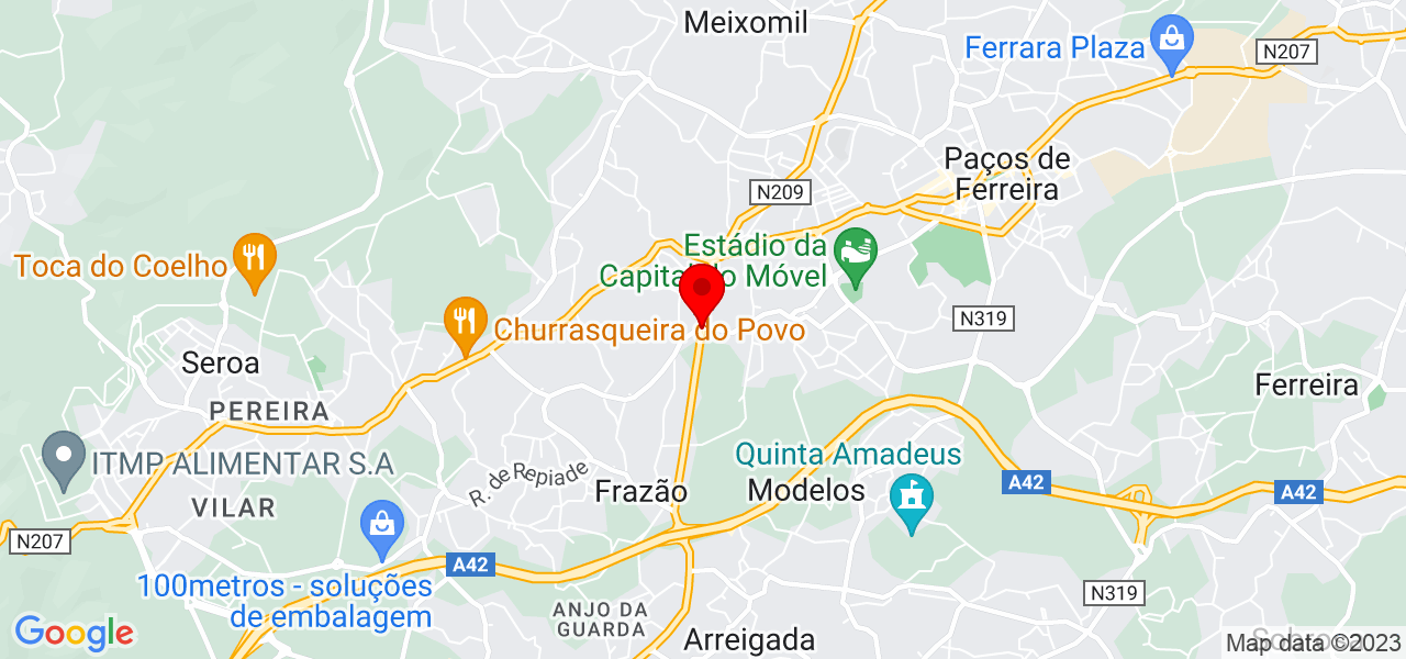 Natália Brandão - Porto - Paços de Ferreira - Mapa